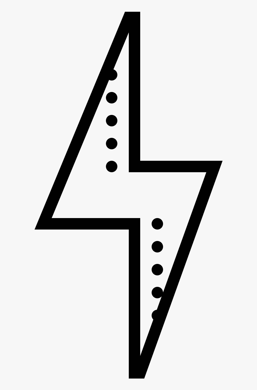 Lightning Bolt Icon, Transparent Clipart