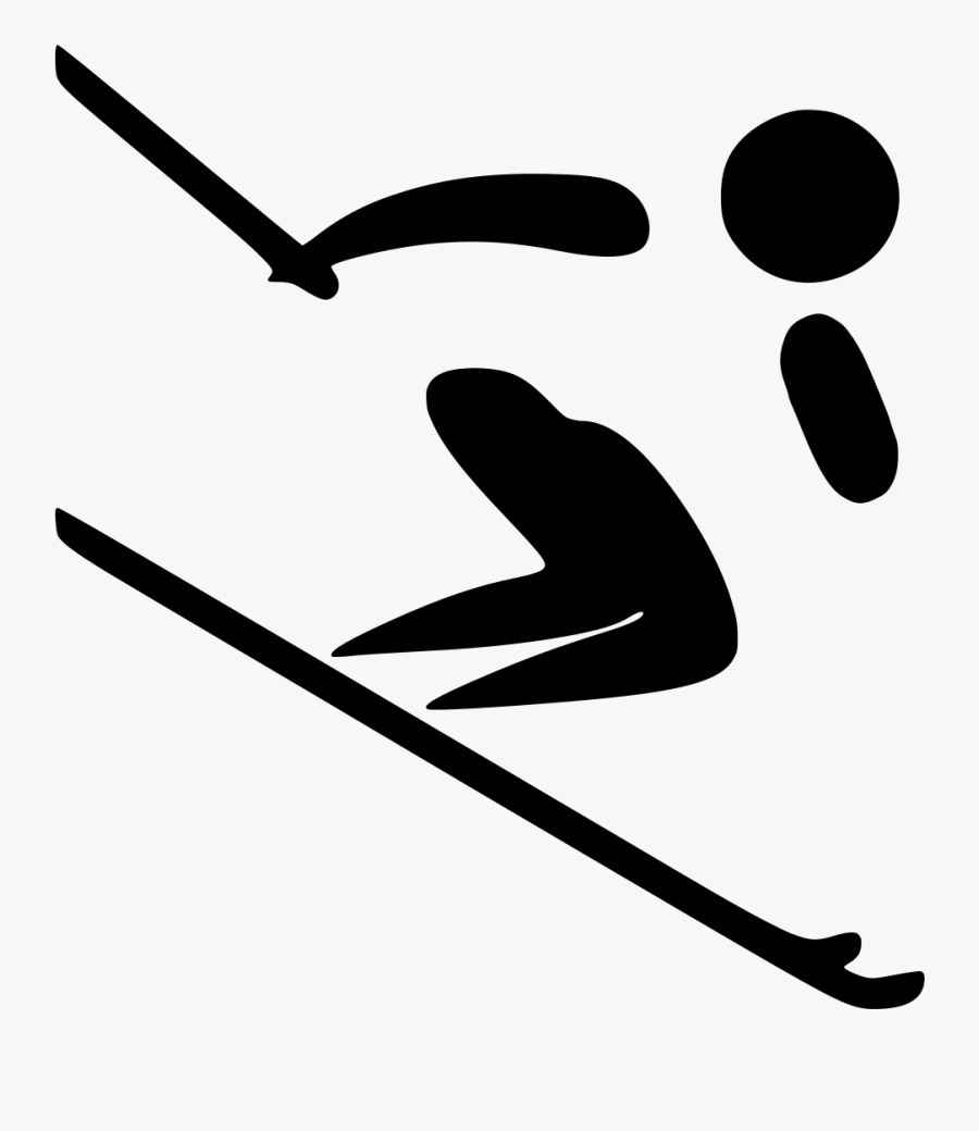 File Alpine Paralympic Pictogram - Freestyle Skiing Olympic Symbol, Transparent Clipart