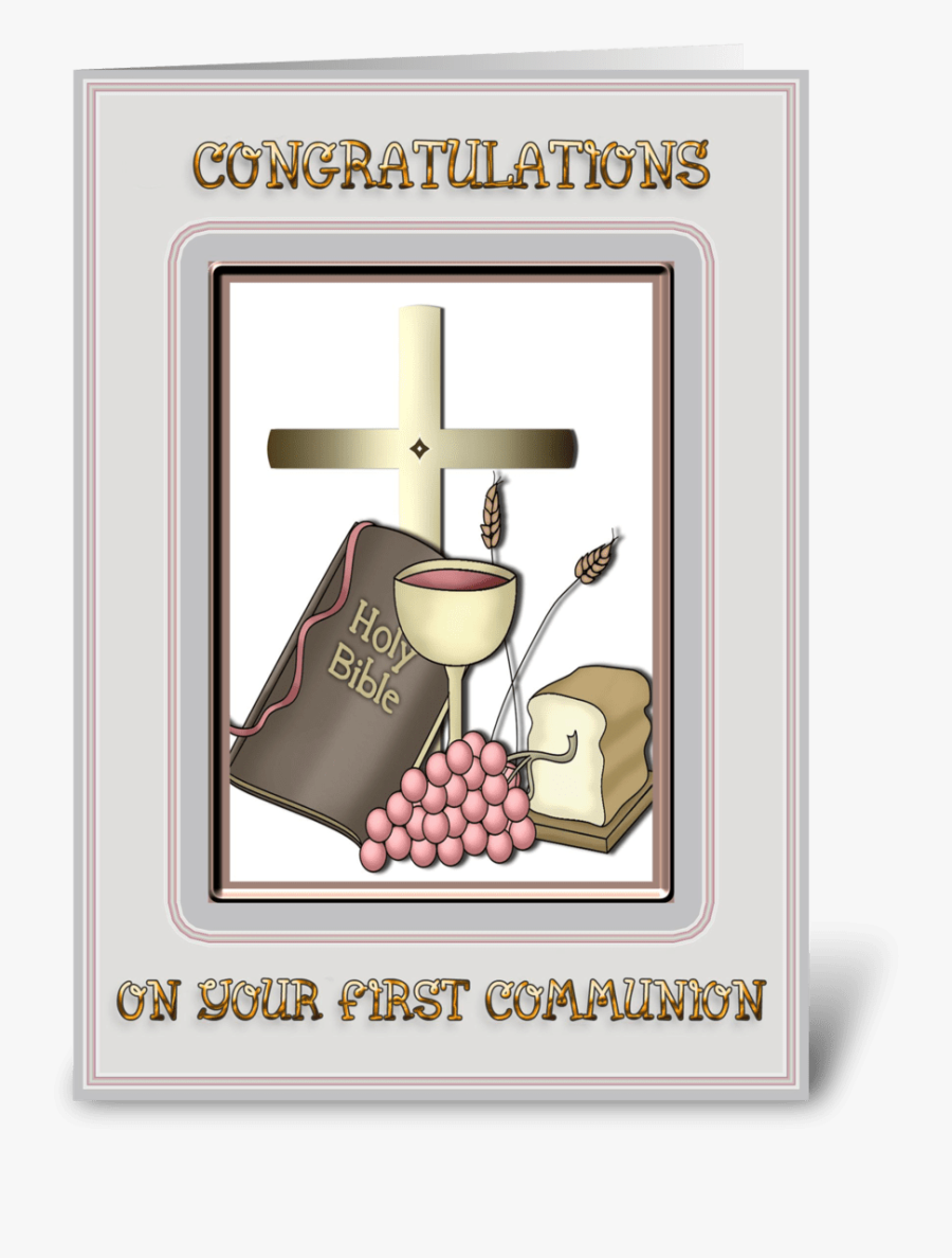 Communion Congratulations Greeting Card - First Holy Communion Congratulations, Transparent Clipart