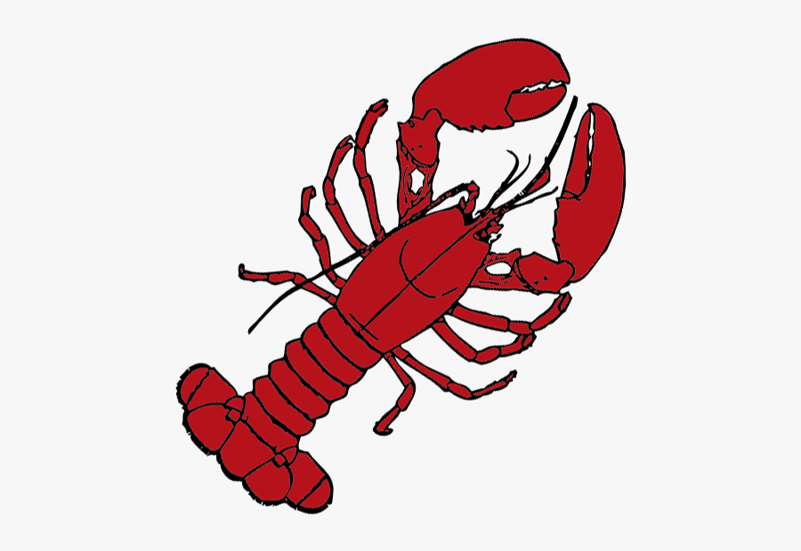 Clip Art Animated Crawfish - Lobster Drawing Png, Transparent Clipart