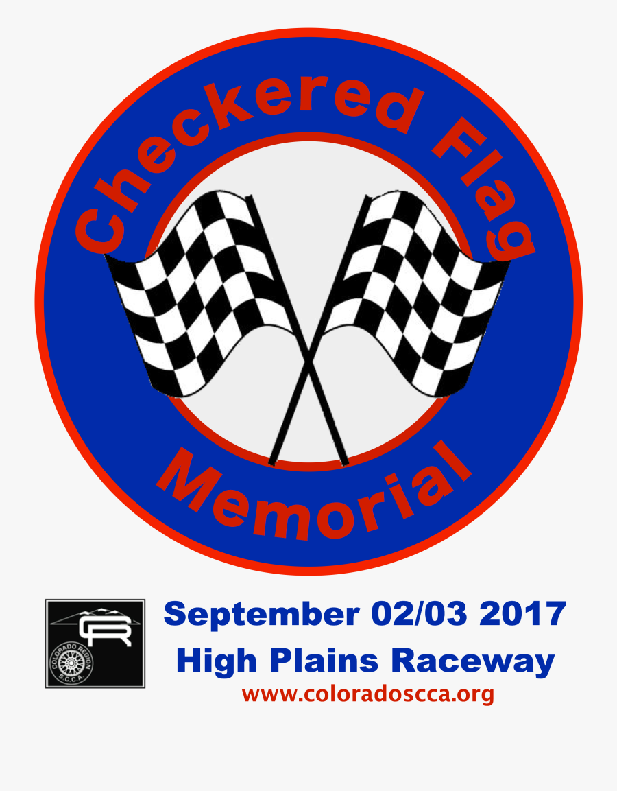 Checkered Flag Memorial - Emblem, Transparent Clipart