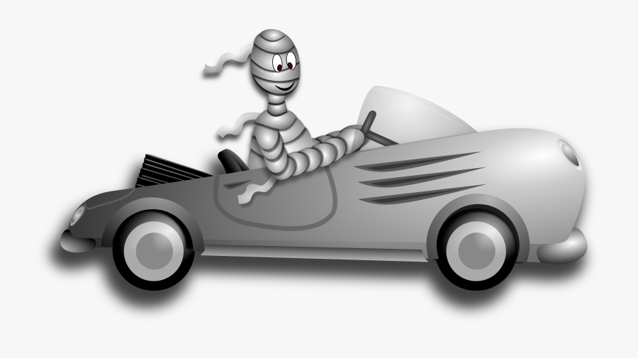 Little Mummy Driver Royalty Free - Halloween Car Clip Art, Transparent Clipart