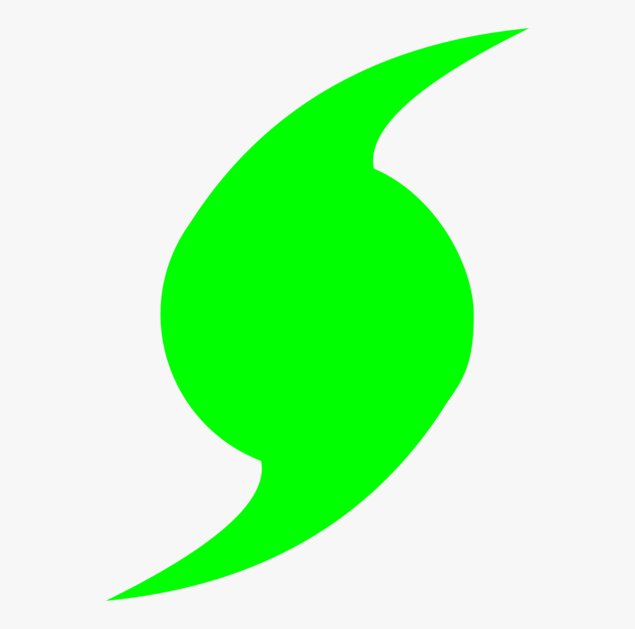 Green Hurricane Symbol, Transparent Clipart