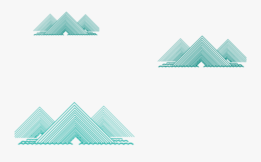 Clip Art Minimalist Mountains - Dibujo Montaña Minimalista Png, Transparent Clipart