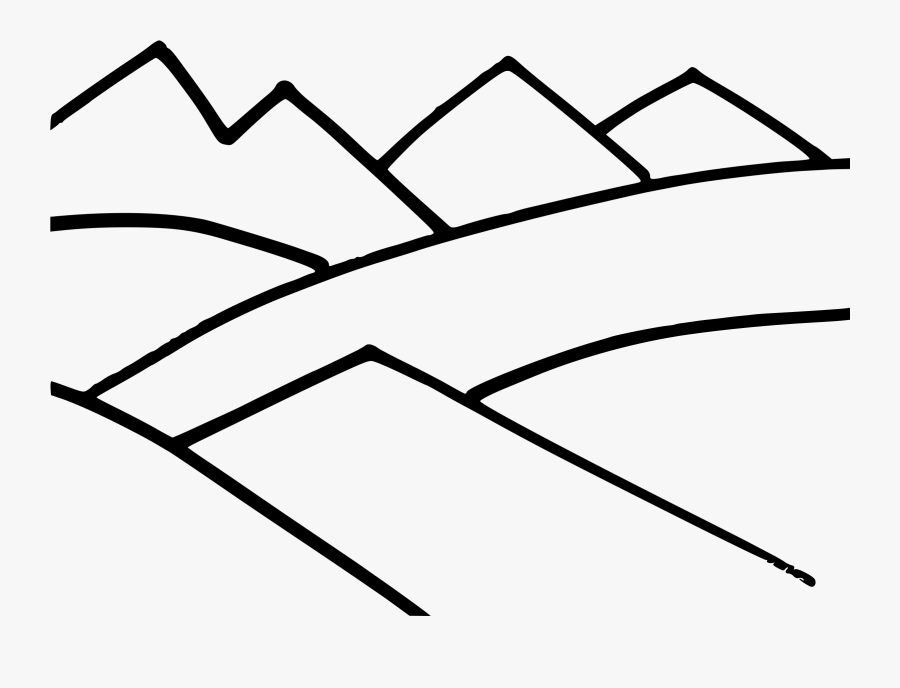 Drawing Line Art Mountain Computer Icons Silhouette - Mountain Outlines, Transparent Clipart