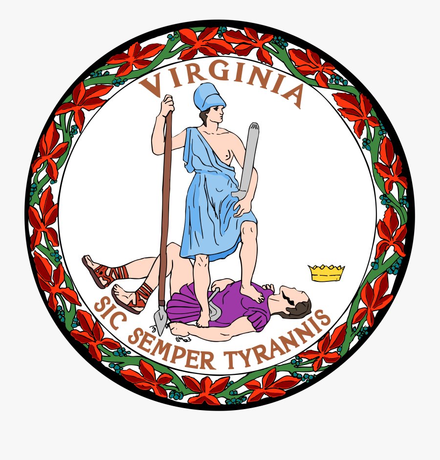 Sic Semper Tyrannis Virginia Seal, Transparent Clipart