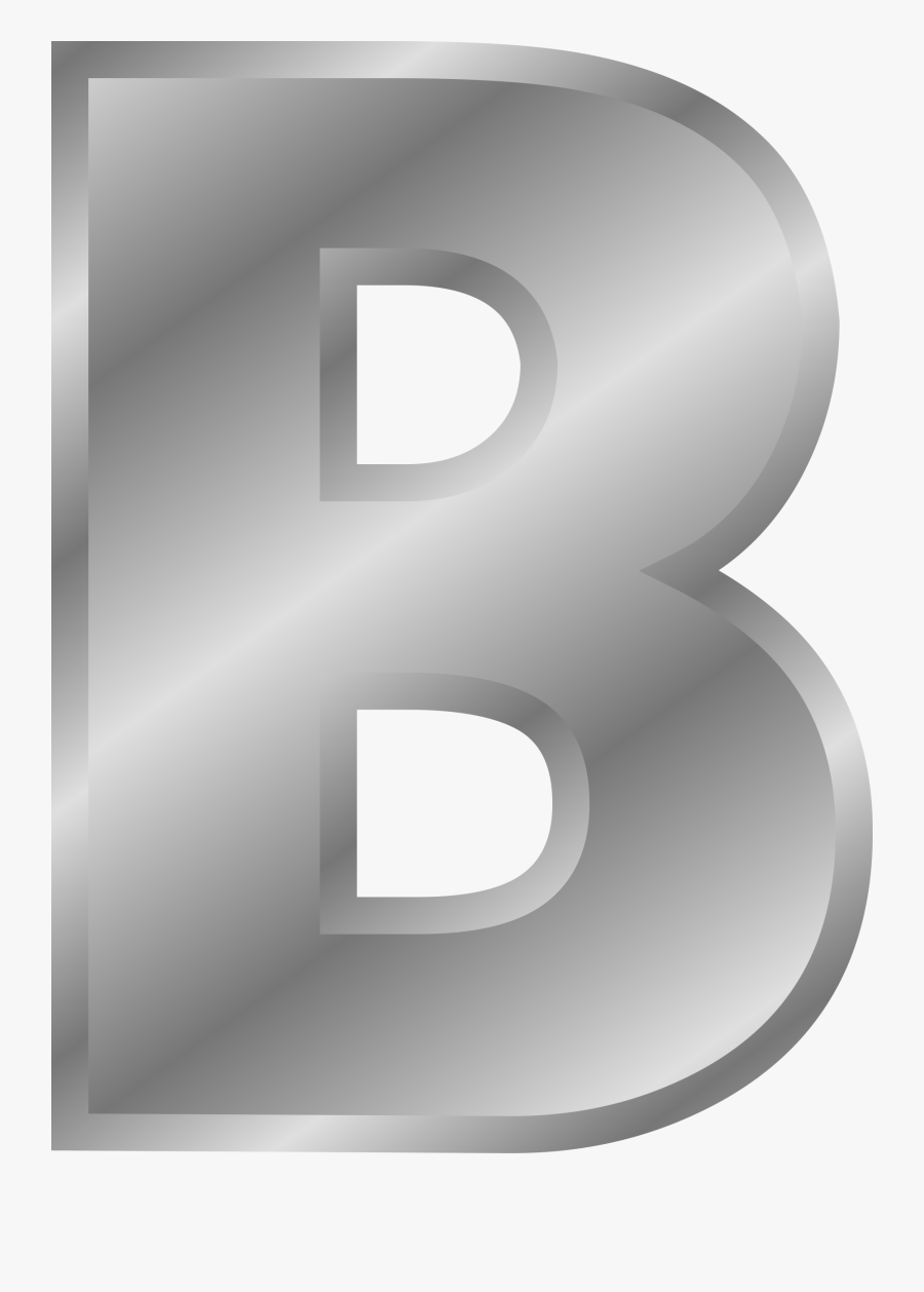 Silver Letter Clipart - B Letter Silver Png, Transparent Clipart