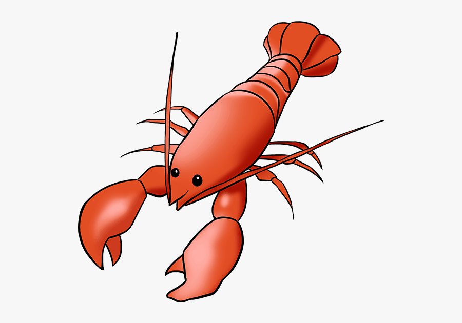 Transparent Crayfish Clipart - Draw A Lobster Step By Step, Transparent Clipart
