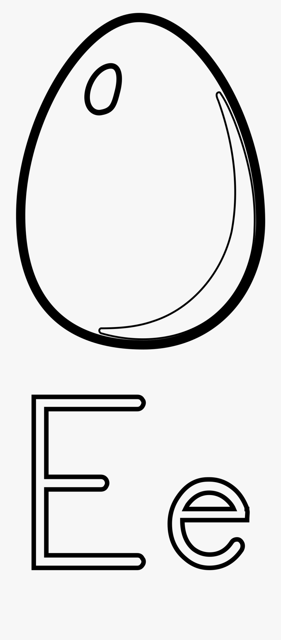 Letters - Letter E For Egg, Transparent Clipart