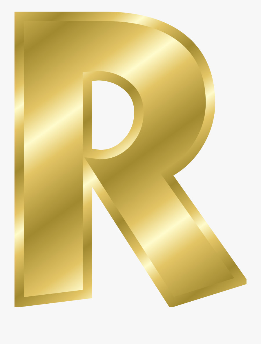 Effect Letters Alphabet Gold Svg Free - Letter R In Gold, Transparent Clipart