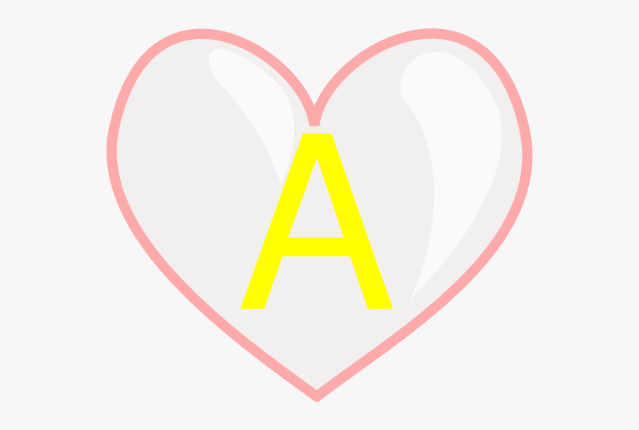 Heart With Letter A Svg Clip Arts - Circle, Transparent Clipart