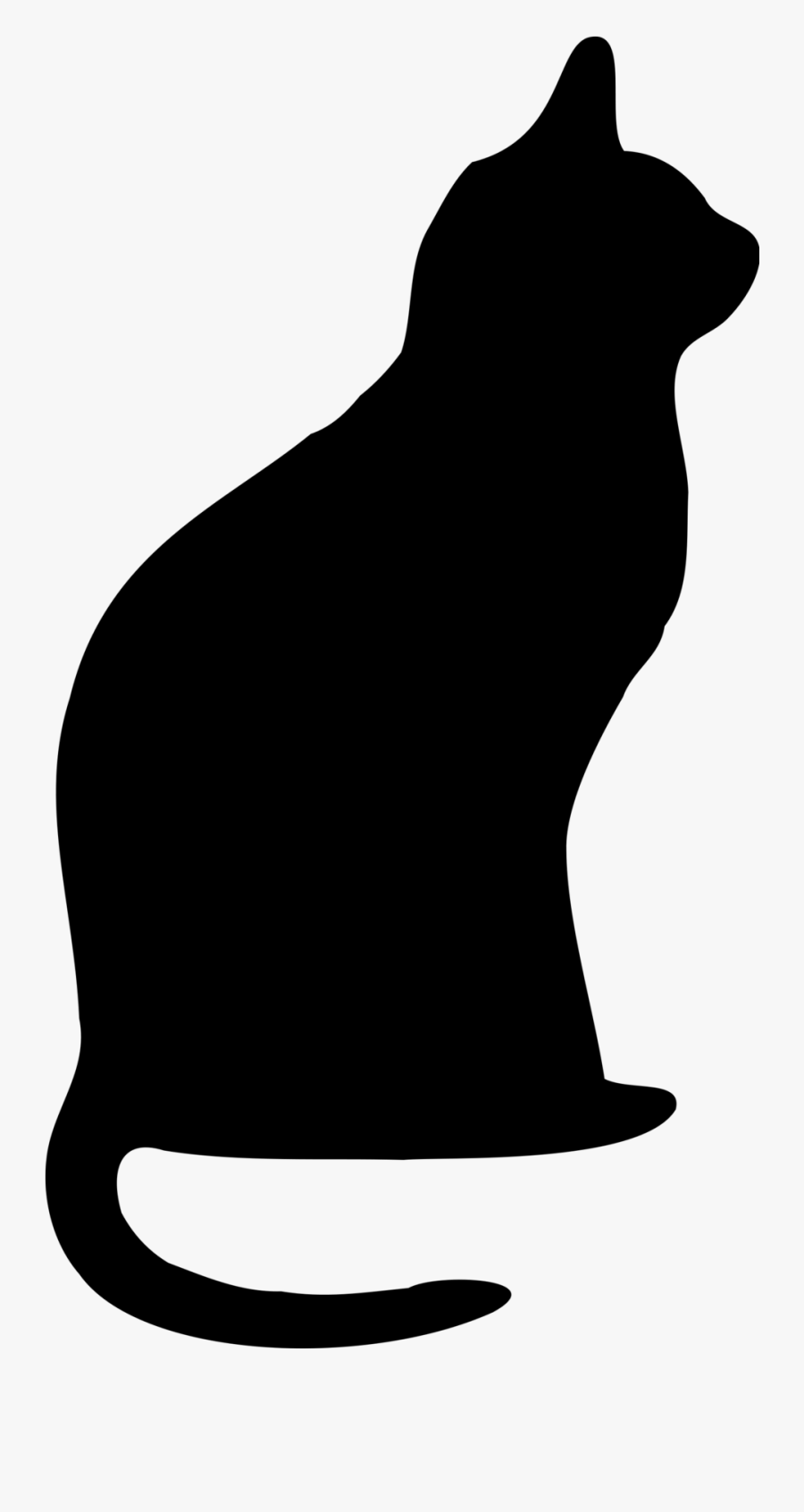 Shadow Clipart Black Cat - Cat Silhouette, Transparent Clipart