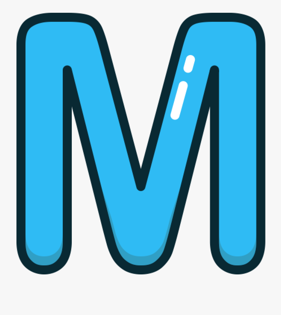Free Download Blue Alphabet - Letter M Transparent Background Blue, Transparent Clipart