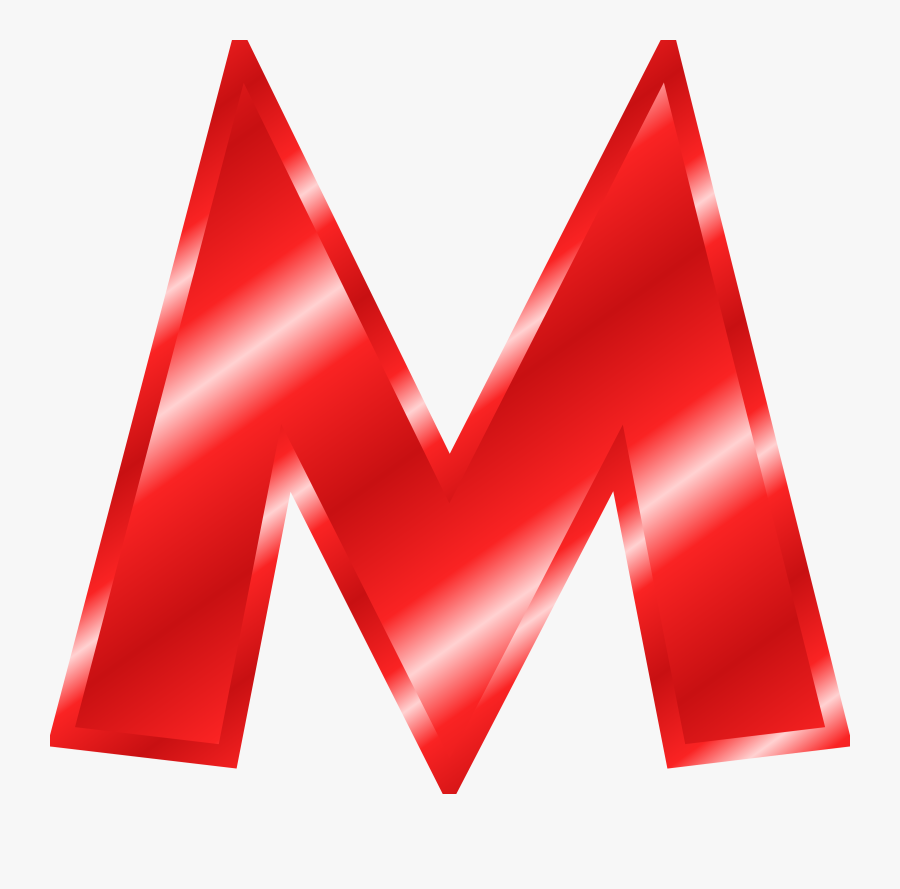 Clipart - Big Red Letter M, Transparent Clipart