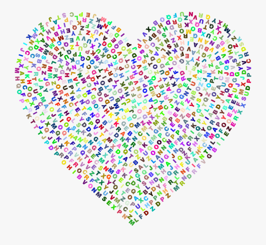 Heart,area,text - Alphabet Heart I Dp, Transparent Clipart