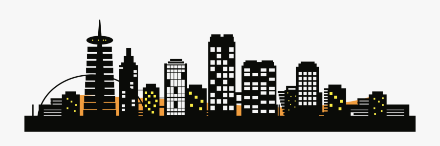 City,metropolis,tower Block - Silhouette Building Vector Png, Transparent Clipart