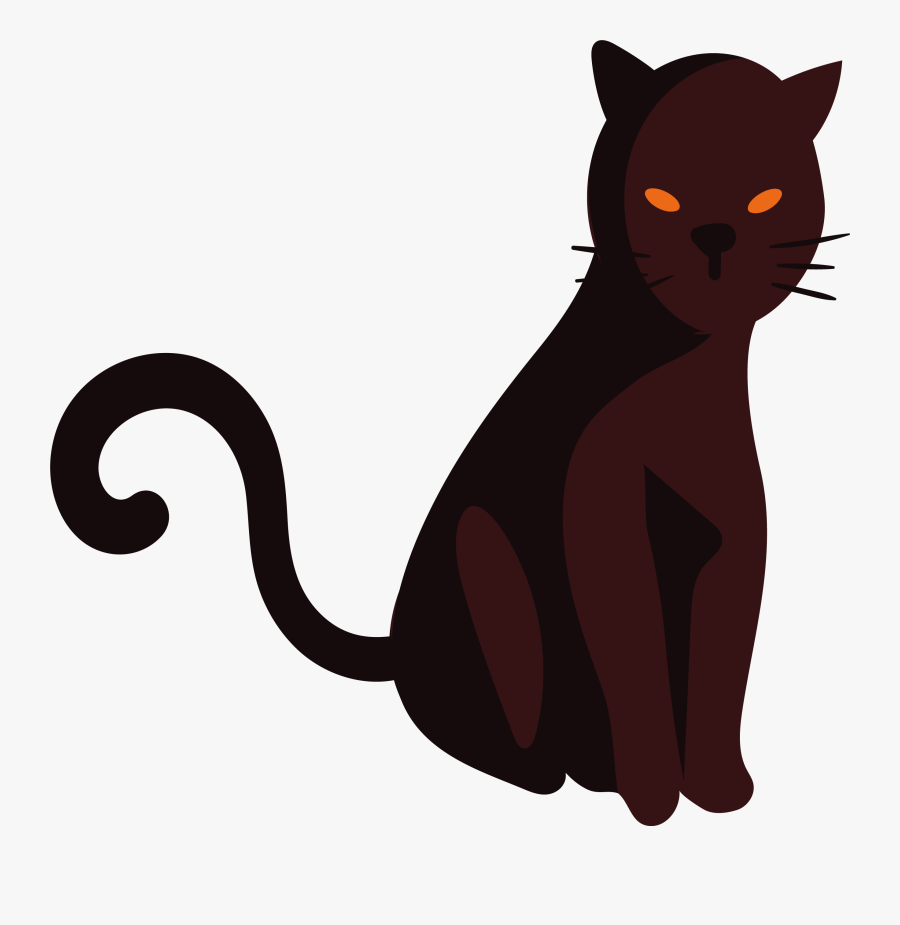 Transparent Black Cat Png - Black Cat, Transparent Clipart