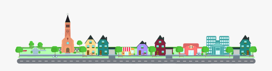 Montedutton Com When I - Road With Buildings Clipart, Transparent Clipart