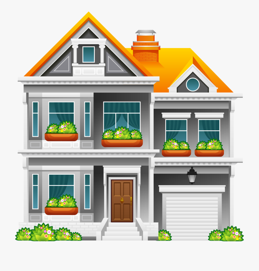 7 - Clip Art Cartoon House Town, Transparent Clipart