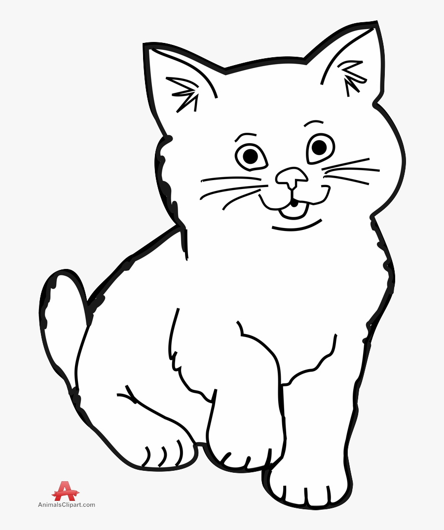 Black Cat White Kitten Clipart Collection Transparent - Cat In Black And White, Transparent Clipart