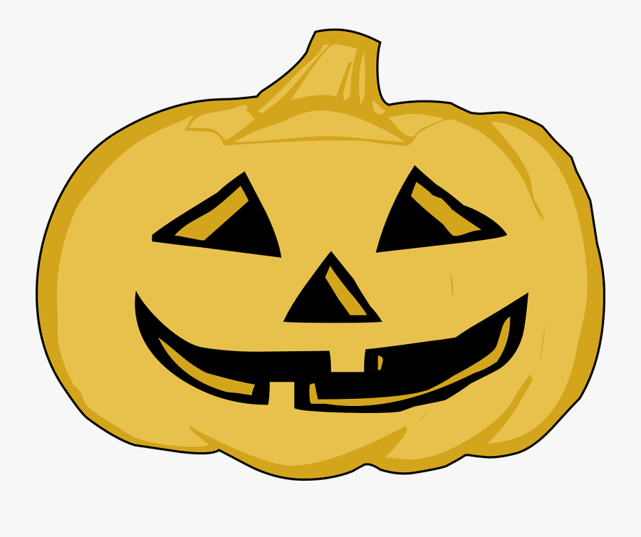 Jack O Lantern Orange Cutout Free Picture - Jackolantern Clipart Black And White, Transparent Clipart