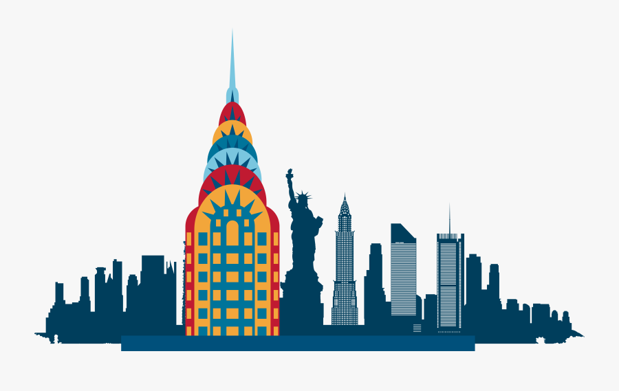 Skyscraper Clipart At Getdrawings - New York Postcard Illustration, Transparent Clipart