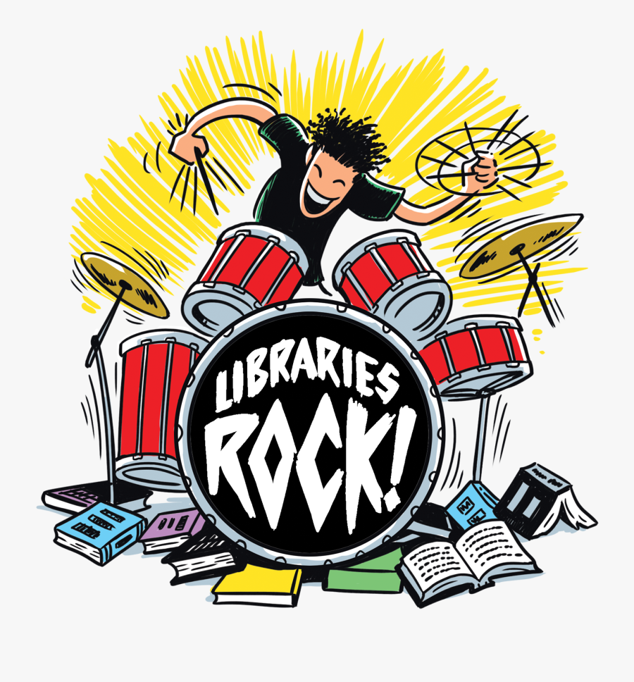 City Reading Book Clipart - Libraries Rock, Transparent Clipart