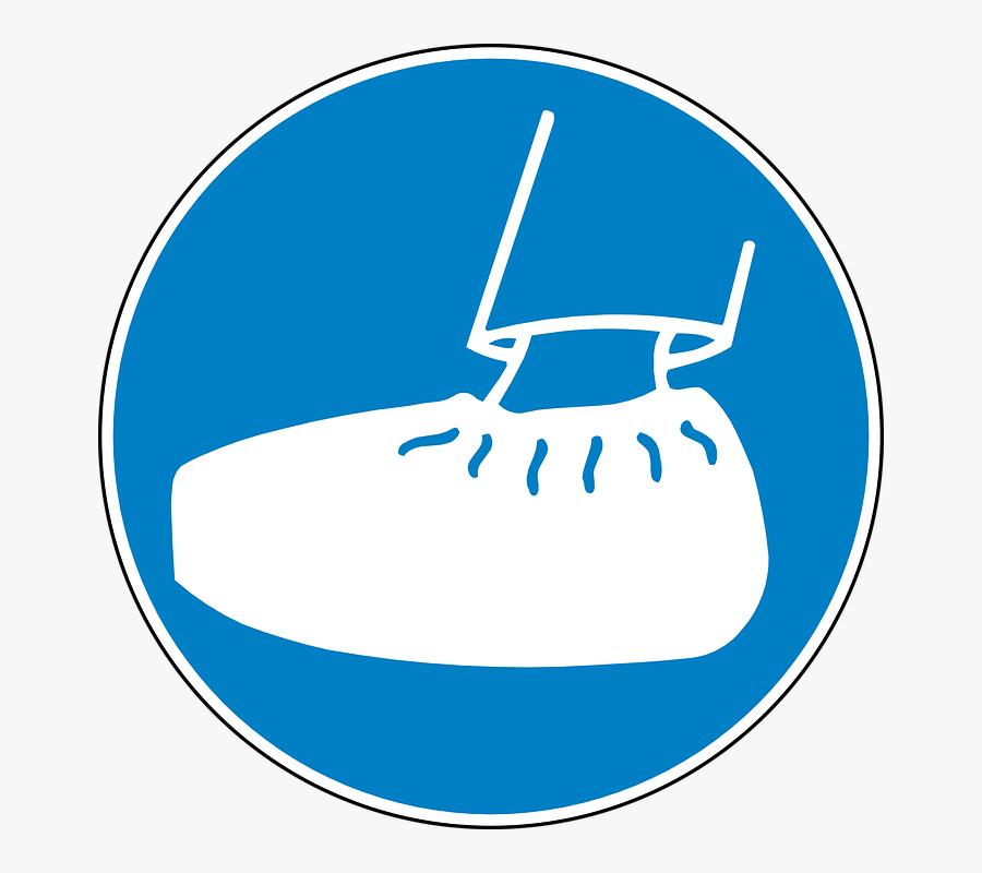 Transparent City Clip Art - Wear Shoe Cover Sign, Transparent Clipart