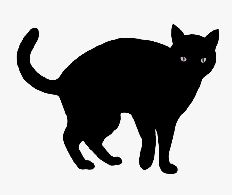Black Cat Clipart 4 Left - Black Cat Drawing Easy, Transparent Clipart