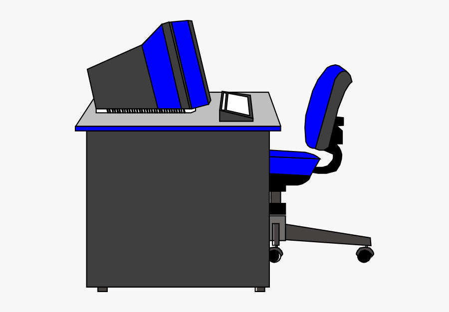 Office Desk Svg Clip Arts - Computer Desk Clipart, Transparent Clipart