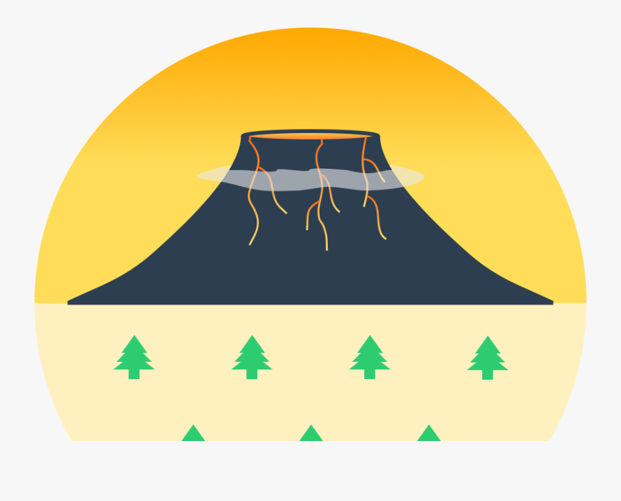 Volcano Sunset Minimal Art Branding Sunset Volcano, Transparent Clipart