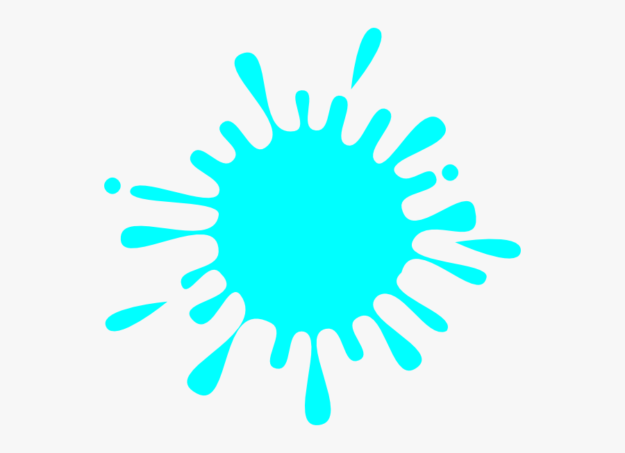 Light Blue Paint Splat, Transparent Clipart