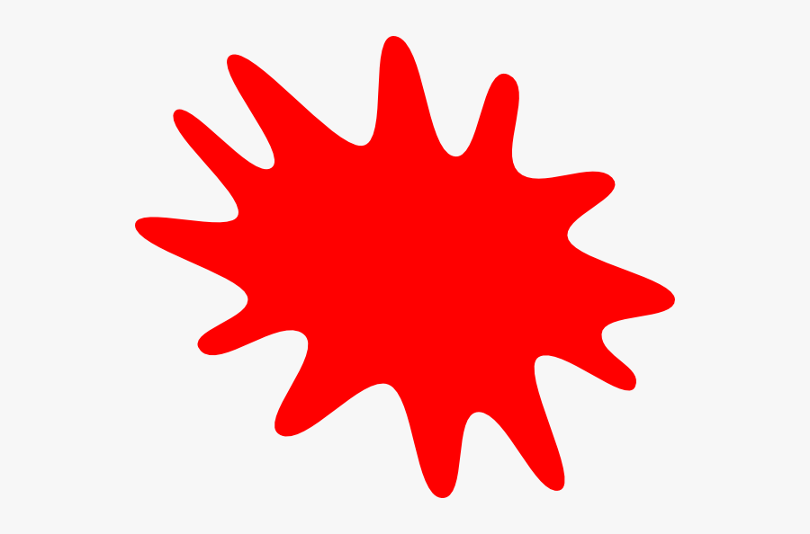 Red Paint Splatter Svg Clip Arts - Splash Clip Art, Transparent Clipart