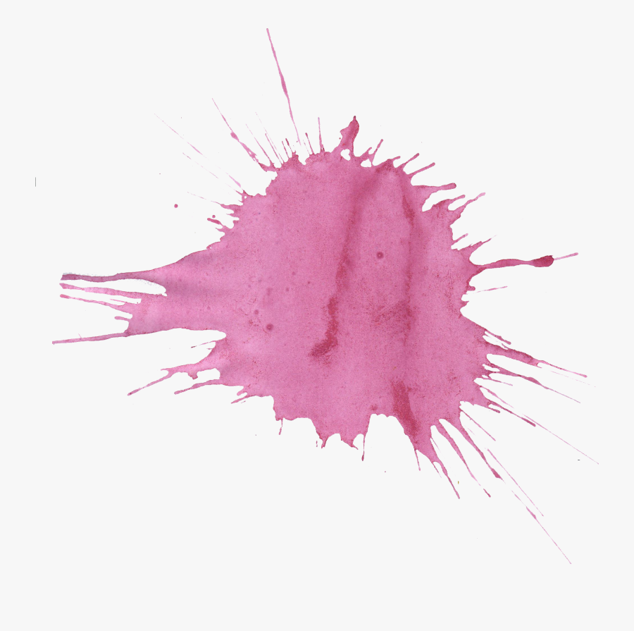 Watercolor Clipart Paint Splashes - Watercolor Pink Paint Splatter, Transparent Clipart