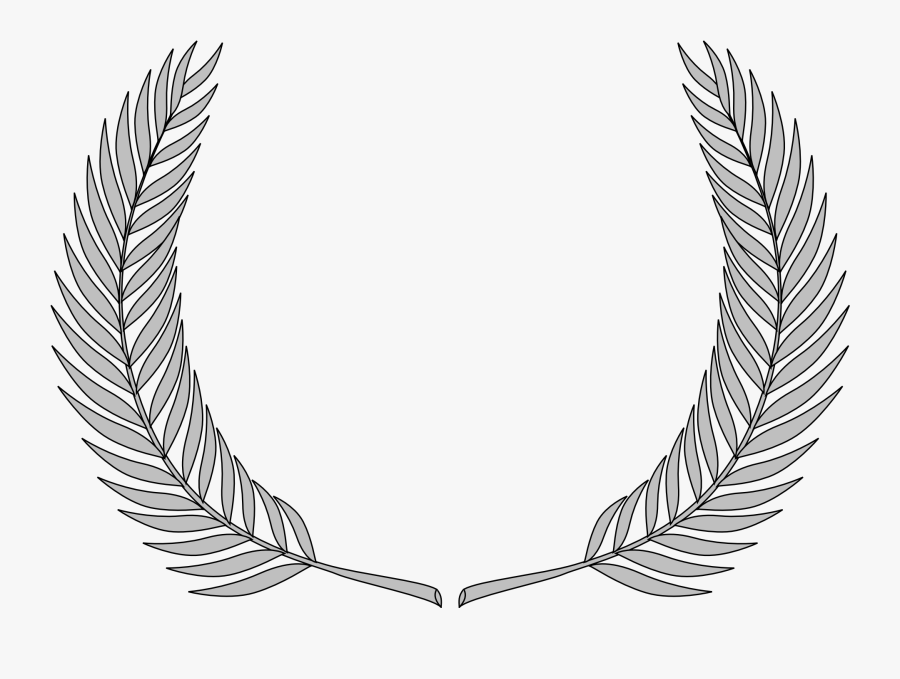 Wreath, Olive Branch, Accolade, Winner, Award, Prize - Black And White Olive Branch, Transparent Clipart