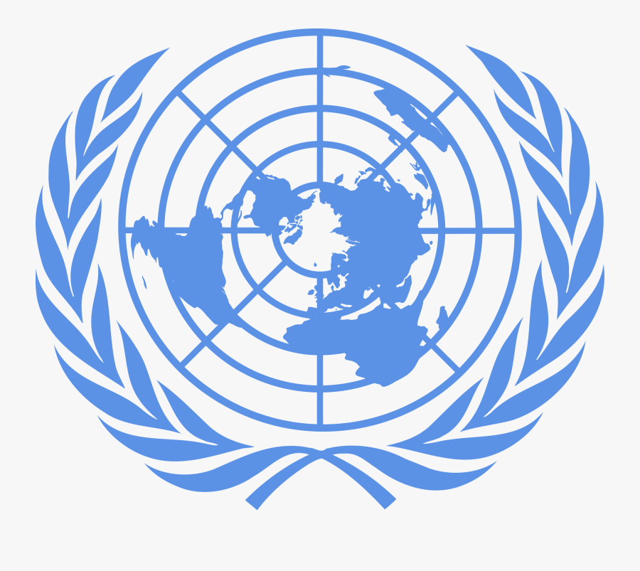 The Un Flag Depicts The Olive Branch - United Nations Logo Png, Transparent Clipart