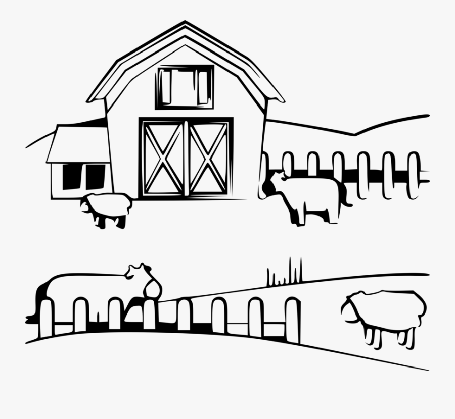 Shed,monochrome Photography,text - Clip Art Farm Black And White, Transparent Clipart