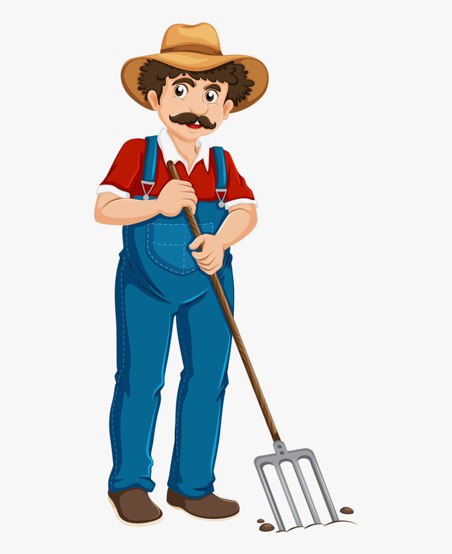 Animais Da Fazenda E Etc - Farmer Working Clip Art, Transparent Clipart