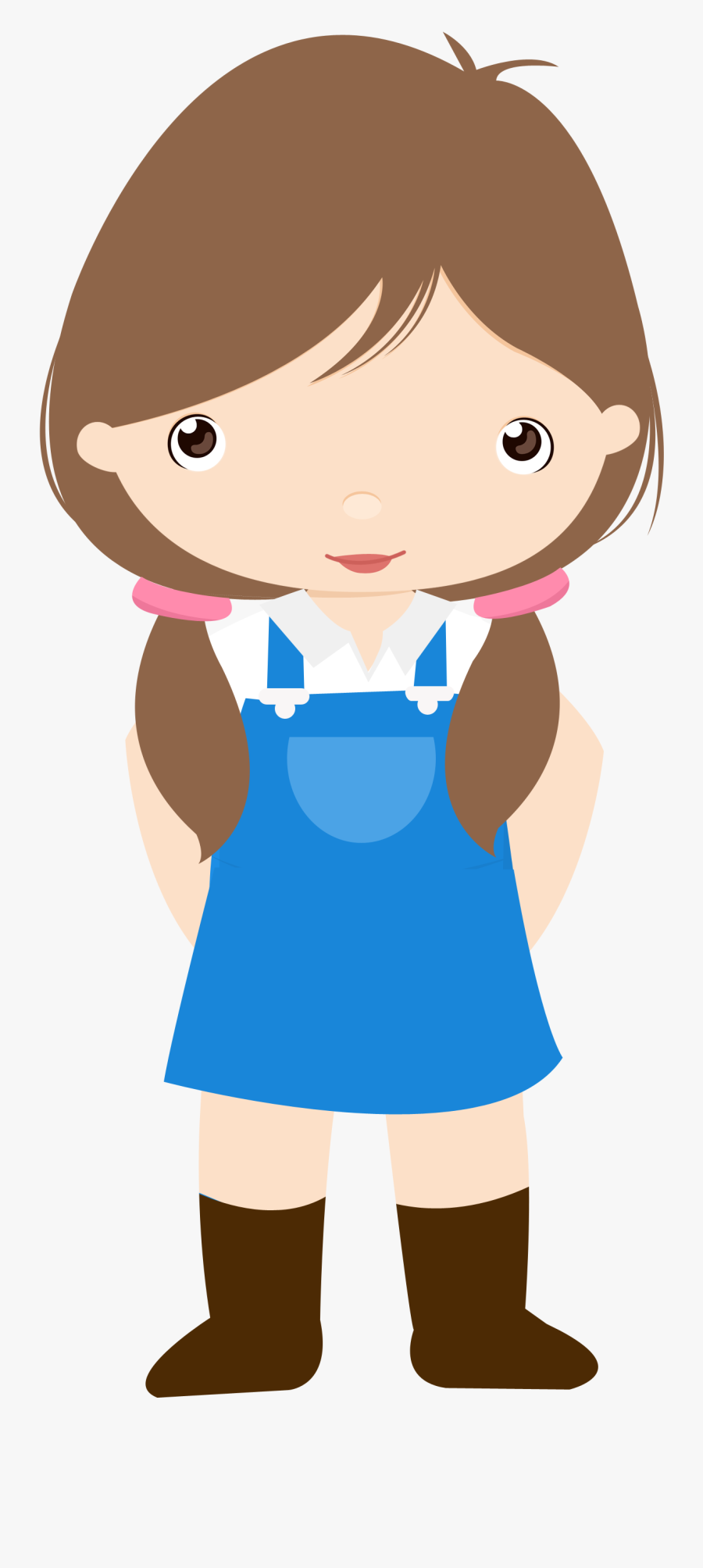 Little Farm Girl Clipart, Transparent Clipart