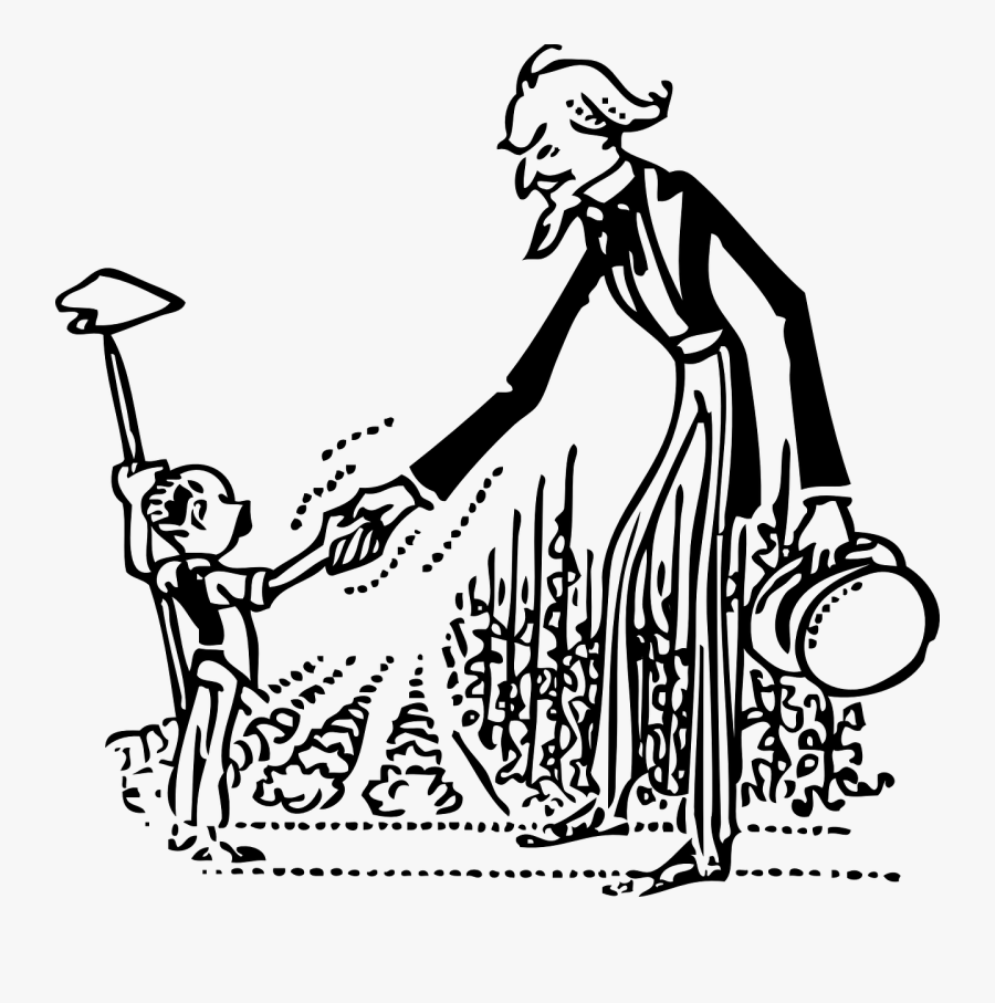 Uncle Sam And Farmer, Transparent Clipart