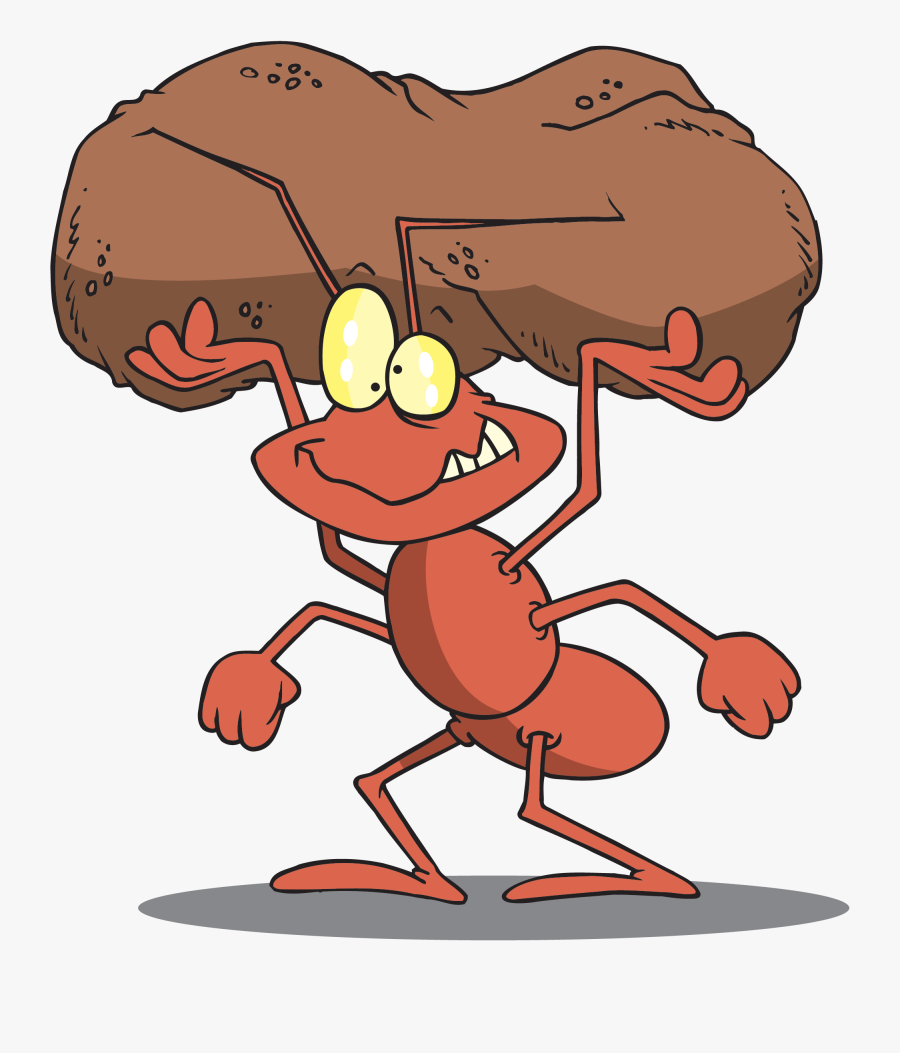 Transparent Ant Clip Art - Ant Carrying Food Drawing, Transparent Clipart