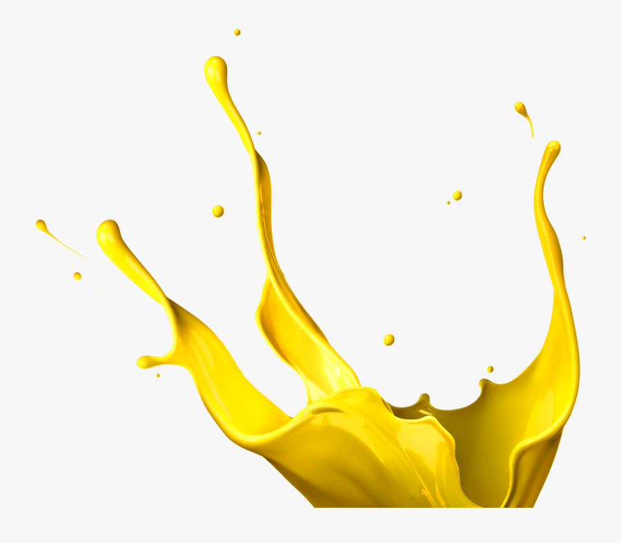 Yellow Paint Splatter - Splash Of Yellow Paint, Transparent Clipart
