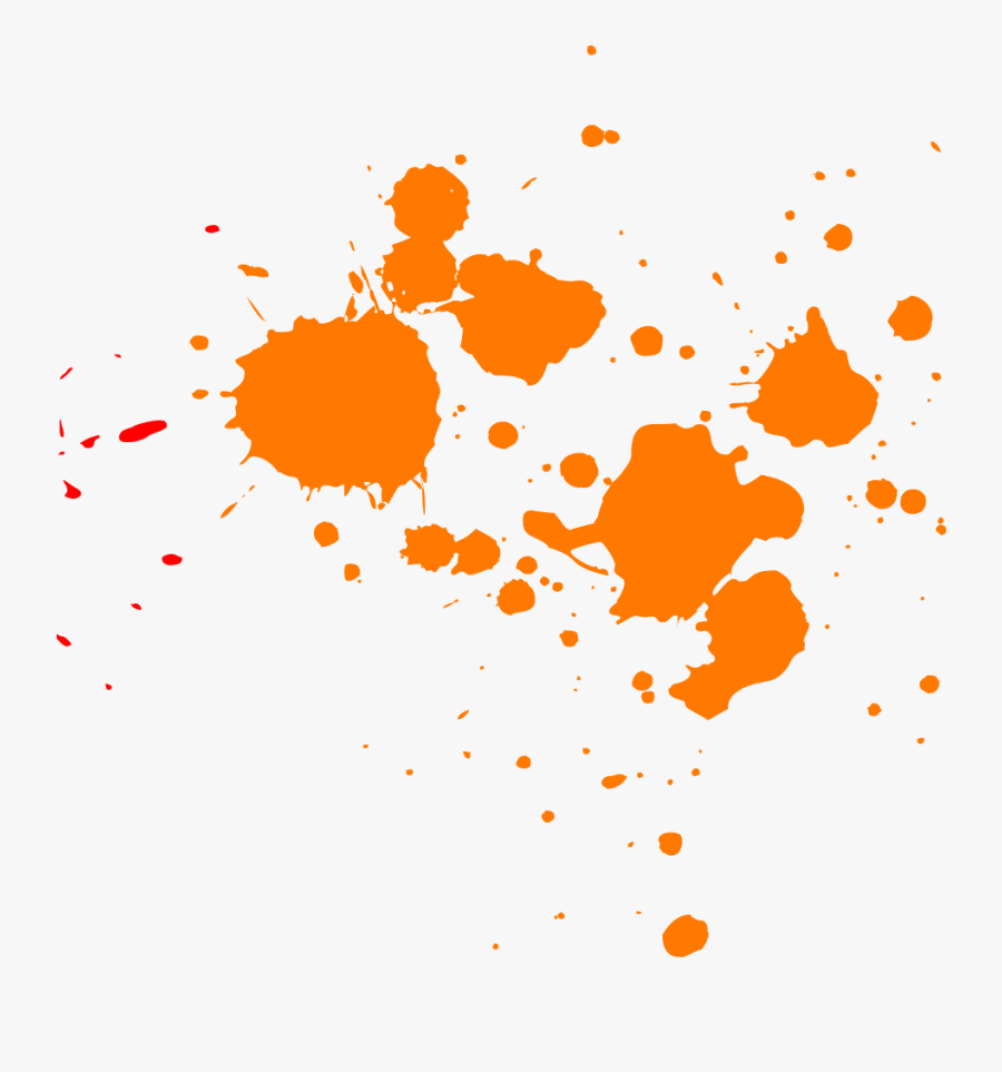 Paintball Clipart Paint Splotch - Orange Paint Splatter Png, Transparent Clipart