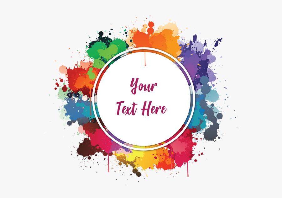 Colourful Watercolor Ink Frame - Watercolour Splash Frame Png , Free ...