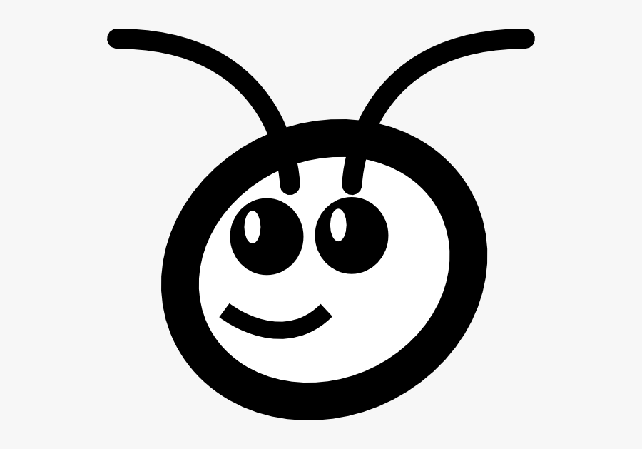 Cute Cartoon Ant Head Clip Art - Ant Png Black And White, Transparent Clipart