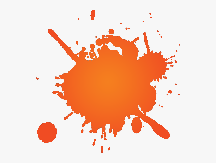 Splash Png Orange - Orange Paint Splatter Png, Transparent Clipart