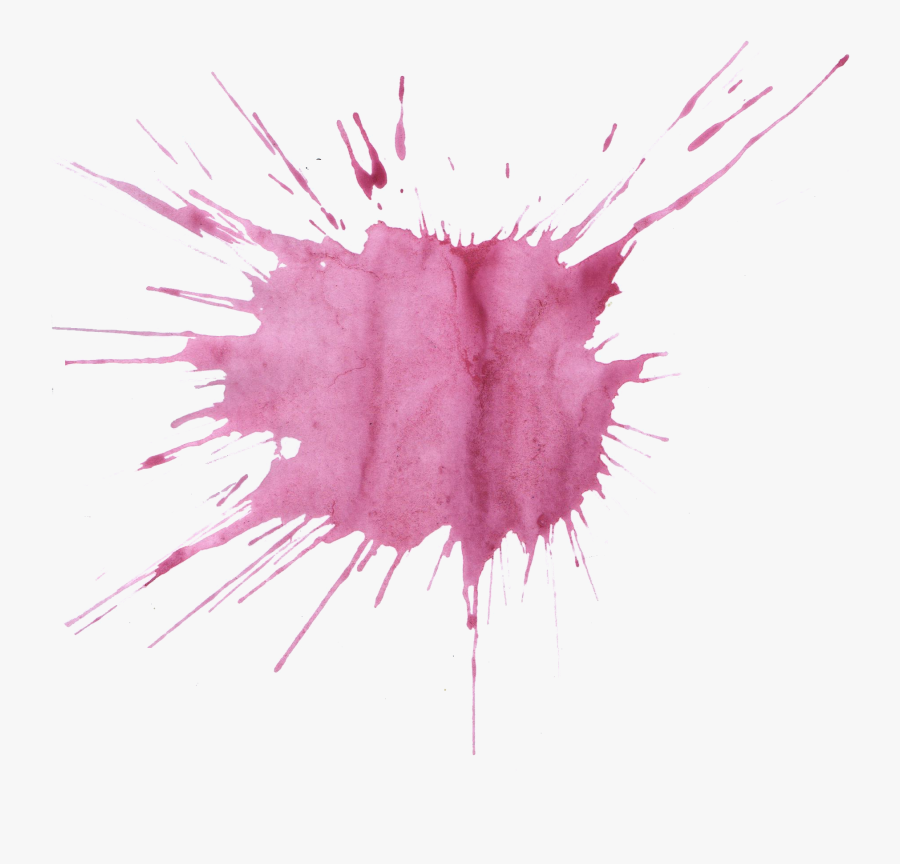 Splatter Clipart Maroon Paint - Pink Paint Splatter Watercolor, Transparent Clipart
