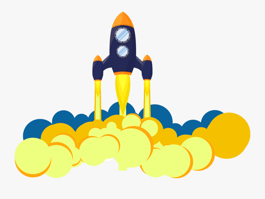 Transparent Rocket Ship Clipart - Rocket Launch In Graphic, Transparent Clipart