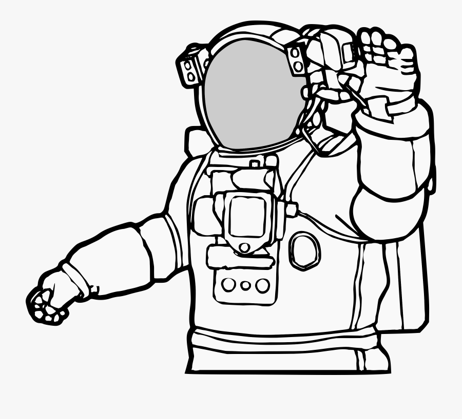 Realistic Astronaut Clip Art - Space Suit Drawing, Transparent Clipart