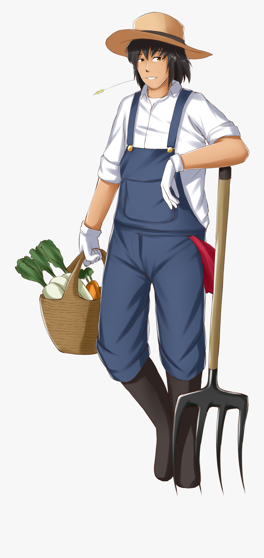 Tower Farmer Manga Farmer Clipart Producer - Anime Farmer , Free Transparent Clipart